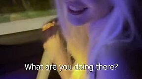 fucked busty sexy blonde in a car, feeling the passion as i came on her face