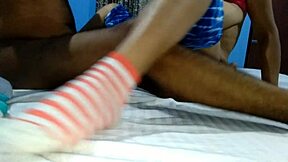 Indian MILF wife cheats with husband friend in hotel doggystyle