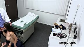 Doctor's checkup turns into hardcore threesome with teen