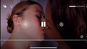 interracial sexy lesbian kissing, teasing contrasts in provocative passion.