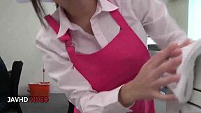 asian office lady chihiro akino gives hardcore blowjob leading to creampie