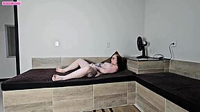 Watch this pregnant blonde show off while her husband fucks her?