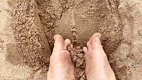 Wow, Look at These Bare Feet Playing in the Sand for Sensory Fetish