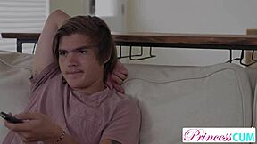 haley spades convinces stepbro to role play with her shaved pussy