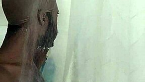 wet scene with beautiful brunette and father in law