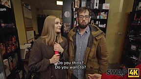 Veronica Leal seduces young bisexual chick while boyfriend cuckolds