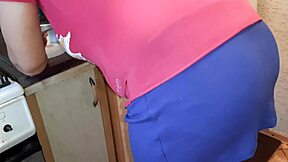 Secretly Reaching Into My Wet Panties While Stepsister Prepares Dinner – Risky Thrill!