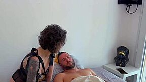 French brunette Lena teases with small tits