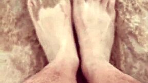 Wow, Look at These Bare Feet Playing in the Sand for Sensory Fetish