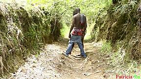 Aunty Bent Over for Outdoor Creampie