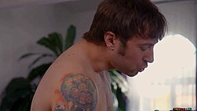 Teen schoolgirl Mia Kay gives Chad Alva a sloppy blowjob in skirt