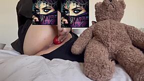 Strawberry Inside My Hot Perfect Tight Teen Pussy! I Miss Your Dick Mi Amor!