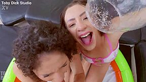 ANAL SPEW FESTIVAL with BRUNA SANTOS and GIH SPANIC - these SLUTS get MESSY