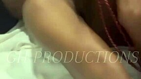 Real African couple enjoys intimate massage session