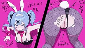 cartoon rabbit hole cum assfucking