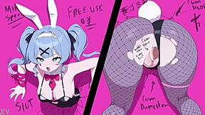 cartoon rabbit hole cum assfucking