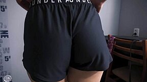 Pawg Milf Teases Ass In Tight Shorts