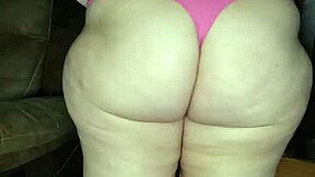 Moaning milf screams as i fuck her in a pink thong