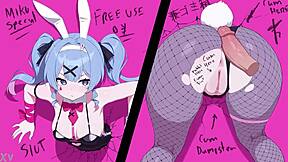 cartoon rabbit hole cum assfucking