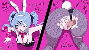 cartoon rabbit hole cum assfucking