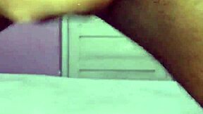 in this homemade scene, a hot young brunette gives a solo handjob to a big cock.