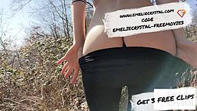 Emelie Crystal prepares for anal sex with toys