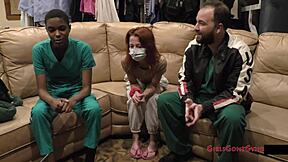 jewel invites you to examine her hooters in this tanned patient scene