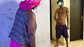 Sexy Ebony Battles Step Brother in Wild Fuck Clash!