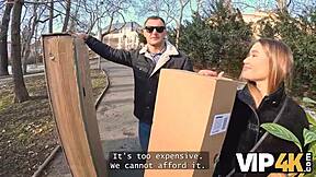 shy curvy babe amalia davis chats with neighbor