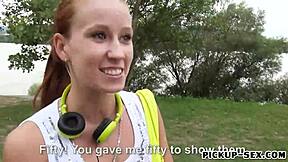 Slim Eurobabe Flashing Outdoors While Sucking Two Cocks And Getting Banged In Group Hardcore