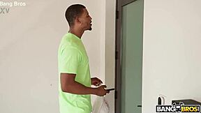 bbc delivers creampie to shaved pussy with deepthroat