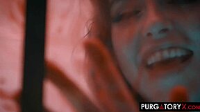 Coco lovelock, the blonde with small tits, gets caught masturbating by brunette stepmother savannah storm