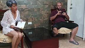 The day shifted from quiet reading to an intense family encounter in the bedroom.