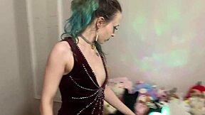 virgin in pantyhose gets a hard fucking through the hole, doggystyle with footjob and blowjob