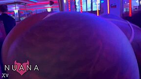 Fat Ass Dancing Striptease Clothes Ripped Tattoo!