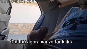 Risky Masturbation Inside Car In Public For Hot One