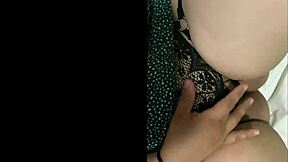 Latina sneaks into stepbrother's room feeling horny