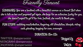 tenant gives blowjob and rides cock for rent