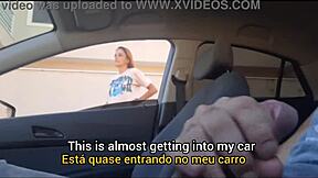 Risky Masturbation Inside Car In Public For Hot One