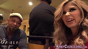 Fucked Cuckolding Babe Takes Monster Cock in Interracial Humiliation Scene with Cumshot