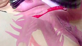 Mature Cleaning Lady Uses Gloves For Toilet Stretching