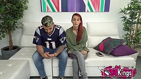 Redhead teen 18+ Piikara and boyfriend get it on for us