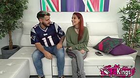 Redhead teen 18+ Piikara and boyfriend get it on for us