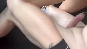 skinny hooker gets filmed fucking then takes cum on ass