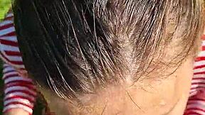 Fucked the Wet Girl in Her Little 18+ Slobbery Mouth on Hot Summer Day