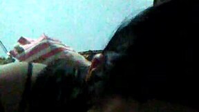 She sucks that fat black cock while boyfriend watches!