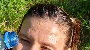 Fucked the Wet Girl in Her Little 18+ Slobbery Mouth on Hot Summer Day