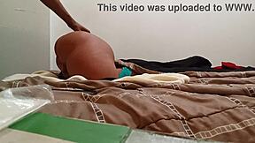 Doll in Doggy Style: Tagging That Big Ass from Behind While She Hides Under the Sheets?