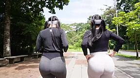 Trainer Fucks My Ass While My Friend Is Entertained!