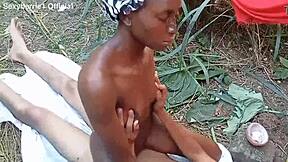 FUCKING Baba White In The Bush With DOGGYSTYLE Bent Over Ass